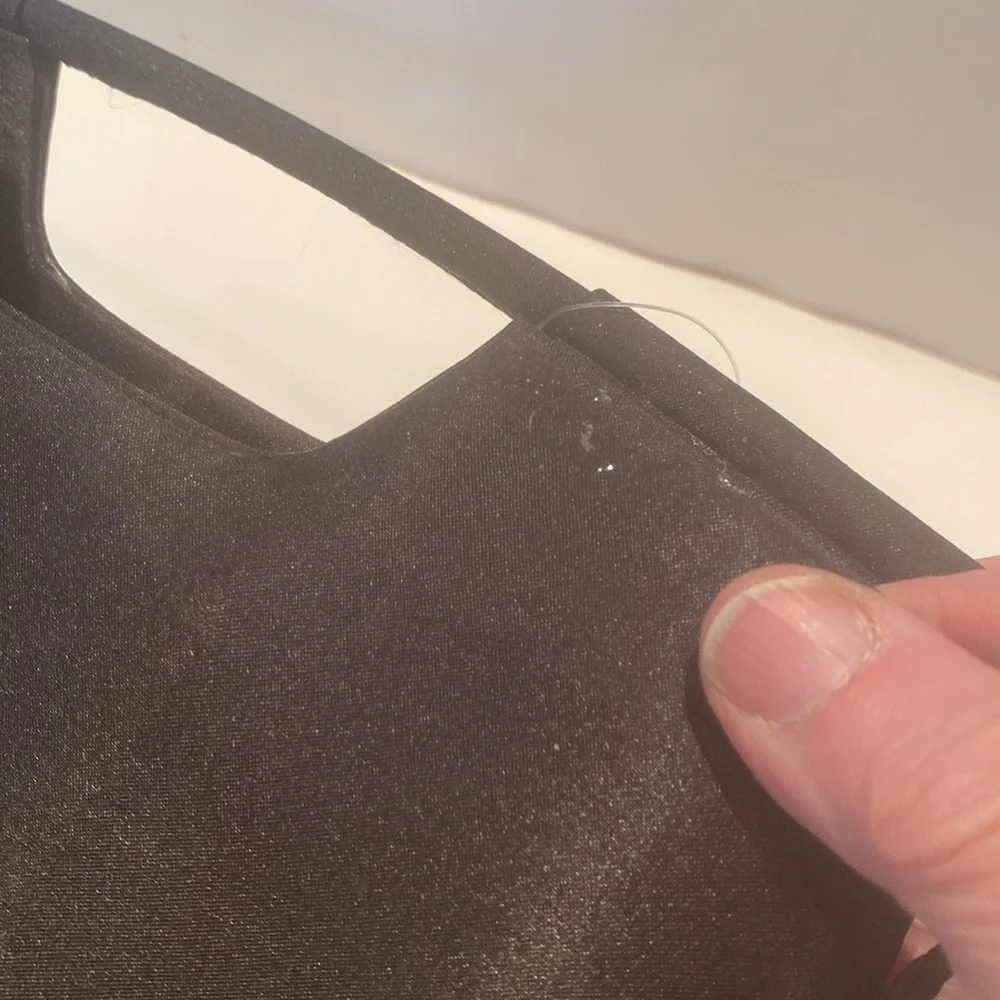 NWT Fioni Night Black Satiny Dressy Clutch - Picture 7 of 7
